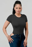 Just Exist Bodysuit(Black)