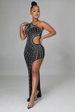 GROWN AND SEXY RHINESTONE DRESS - Feelin' Myself Boutique