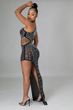 GROWN AND SEXY RHINESTONE DRESS - Feelin' Myself Boutique