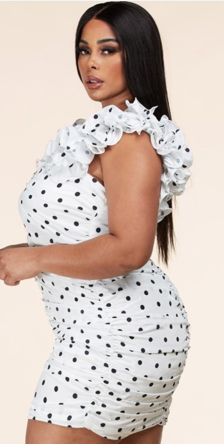 SWEET POLKA-DOT MINI DRESS - Feelin' Myself Boutique