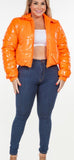 High Demand Puffer Jacket (Orange) - Feelin' Myself Boutique