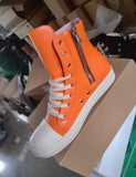 High Top Leather Sneakers (Orange)