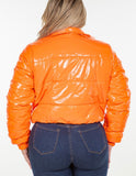 High Demand Puffer Jacket (Orange) - Feelin' Myself Boutique