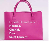 I SPEAK A DIFFERENT LANGUAGE TOTE (FRENCH) - Feelin' Myself Boutique