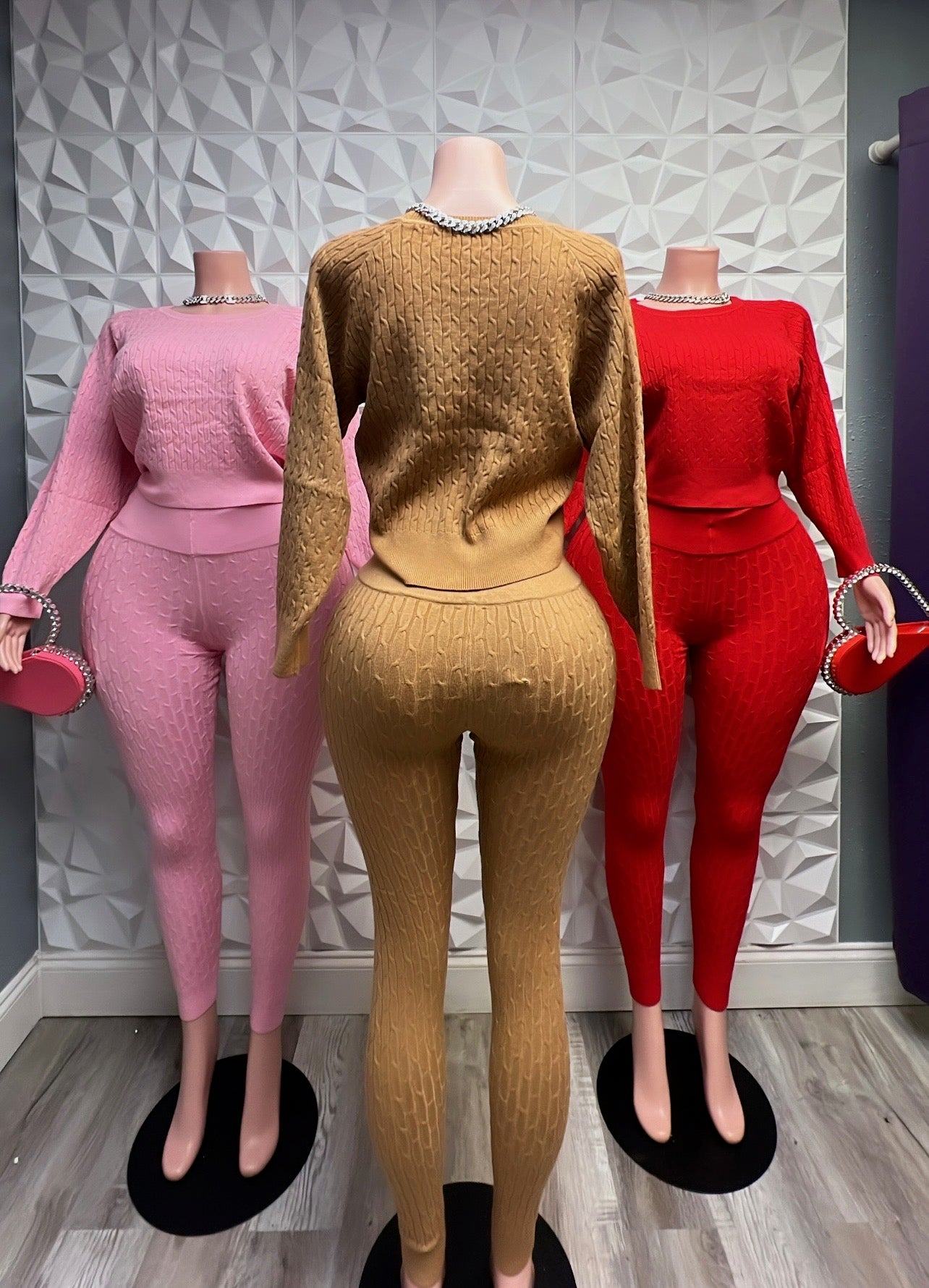 Cozy Knit Set (Red)