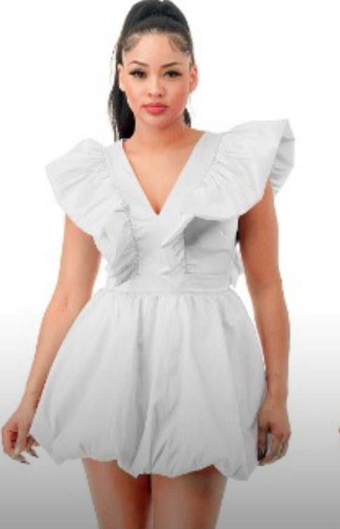 Baby Doll Dress (PLUS) White