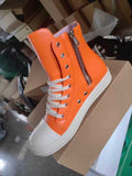 High Top Leather Sneakers (Orange) - Feelin' Myself Boutique