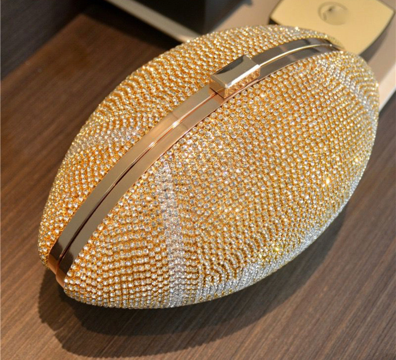 Football Bling Purse Rhinestone Clutch Purses For Women Crystal Ball Purse  Rugby Ball Shaped Bag With Shoulder Chain | Fruugo NO