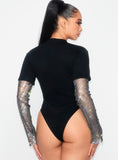 Fabulous Rhinestone Bodysuit (Black) - Feelin' Myself Boutique
