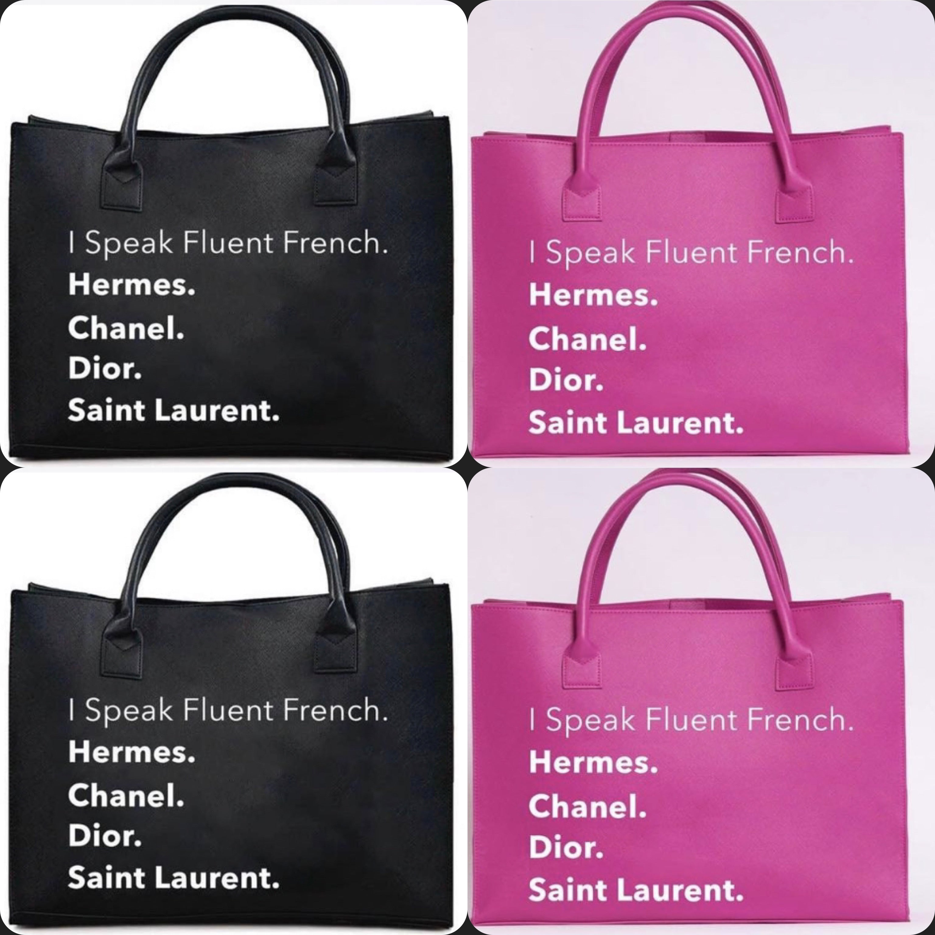 I SPEAK A DIFFERENT LANGUAGE TOTE (FRENCH) – Feelin' Myself Boutique